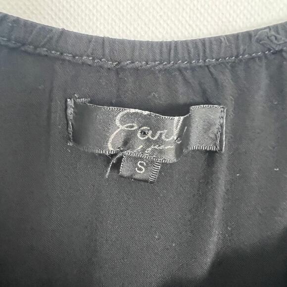 Earl Jeans Embroidered Sequin Top Womens Small Boho Peasant Fairygoth Flowy - Picture 2 of 12